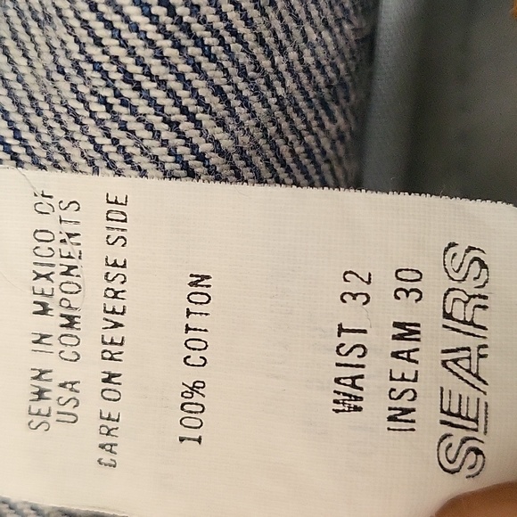 Men's Vintage Genuine Roebucks Sears Dark Wash Straight Leg Mid Rise Jeans 32x30 - Picture 8 of 8